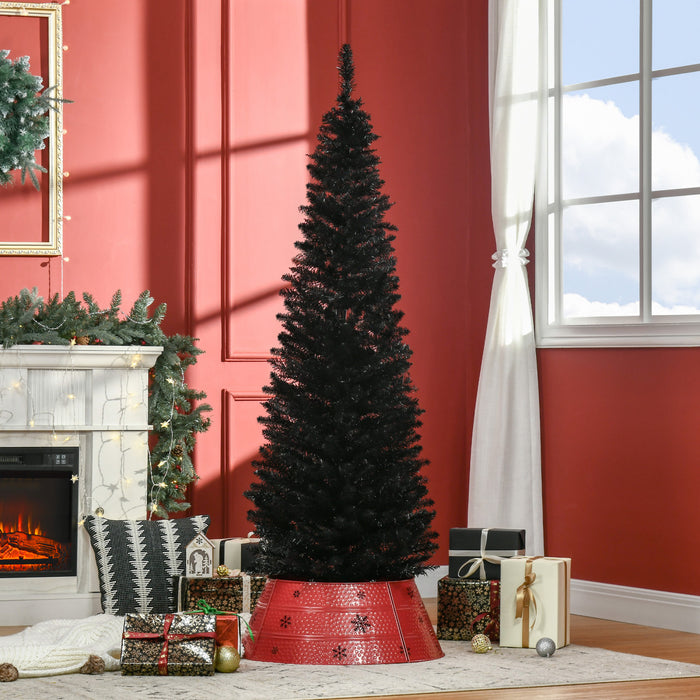 Homcom Sapin De Noel Artificiel Mince Avec 390 Branches Realistes