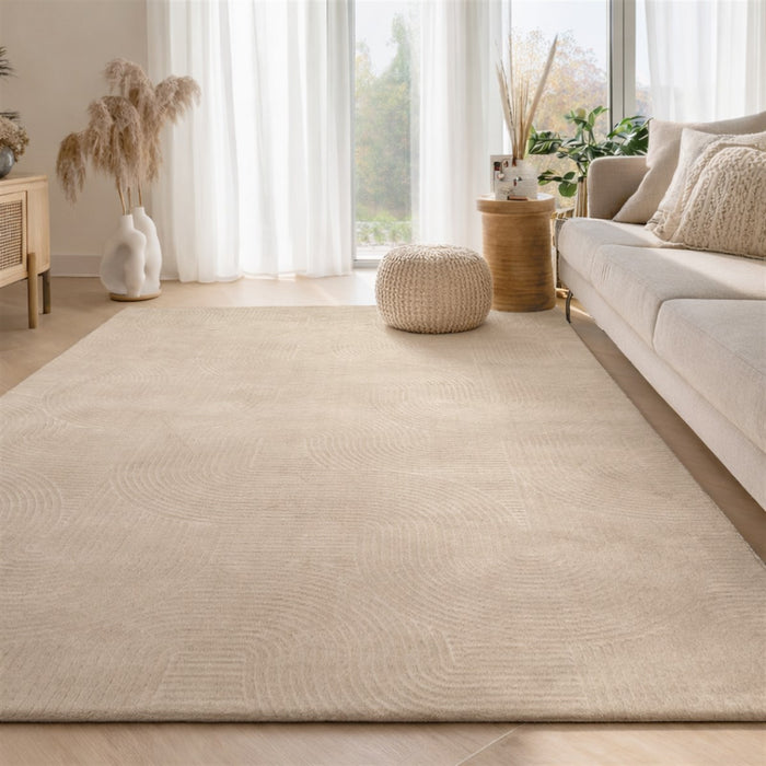Tapis Lavable/Contemporain Elion 9'0\" x 12'0\" en Creme