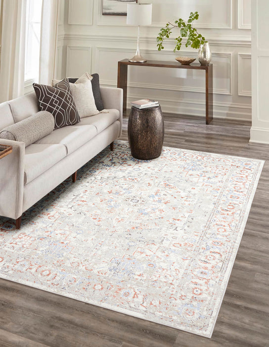 Tapis Traditionnel Mira 5'0\" x 8'0\" en Ivoire