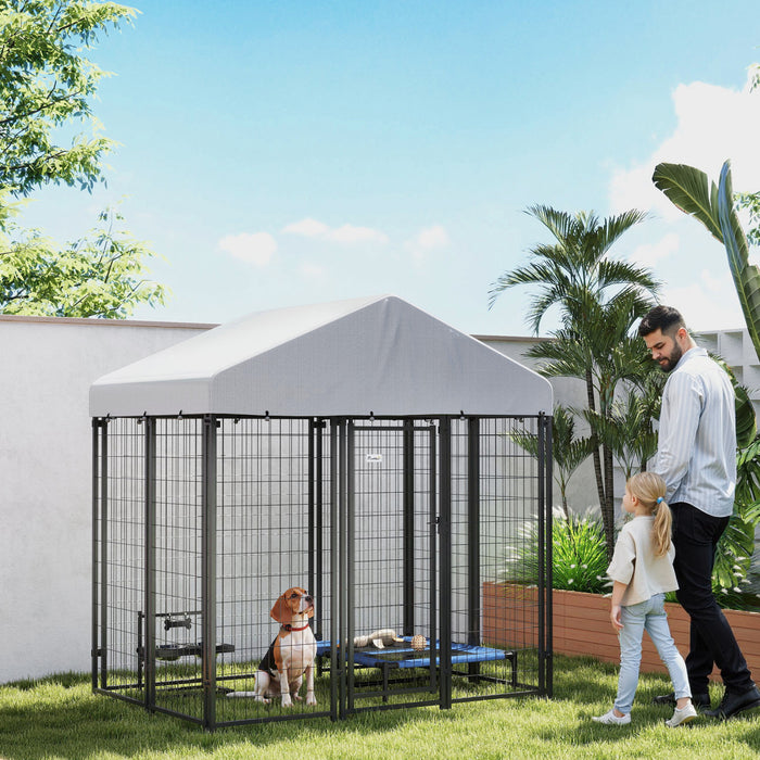 Niche D'exterieur Pawhut Avec Housse Pour Grands Chiens