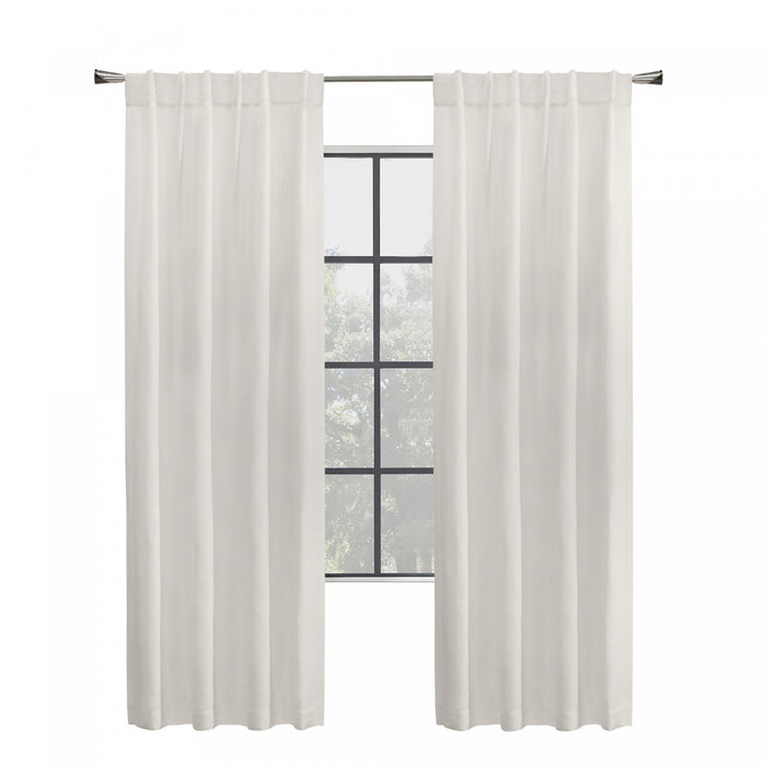 Panneau de rideau filtrant la lumière Mûre blanc à double têtes d’Habitat - 54 x 95