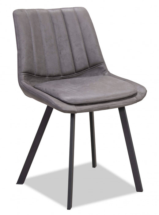 Chaise De Salle A Manger Kerri En Similicuir Charbon (ensemble De 2)