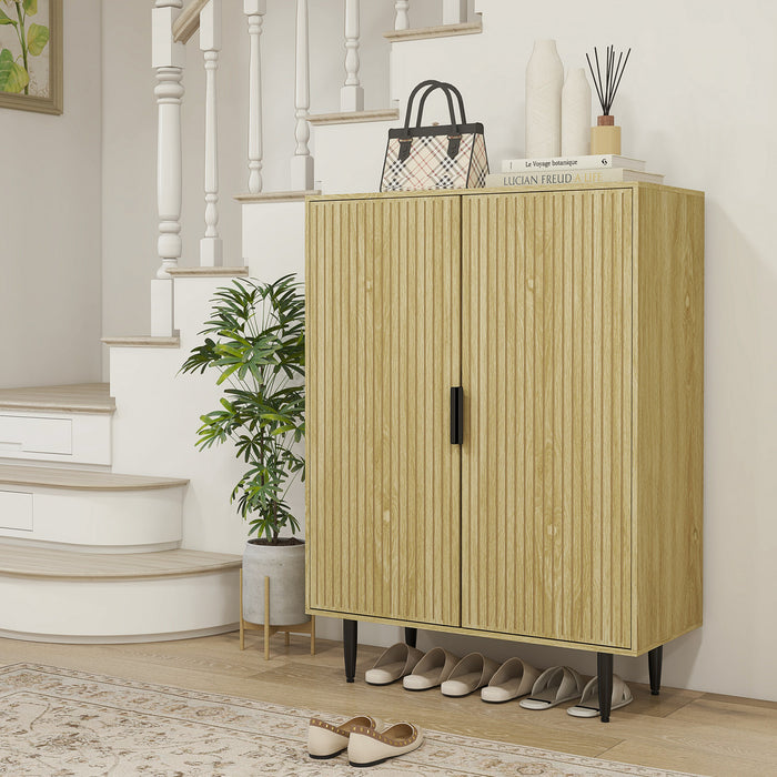 HOMCOM Armoire de rangement pour chaussures a 5 niveaux etageres reglables