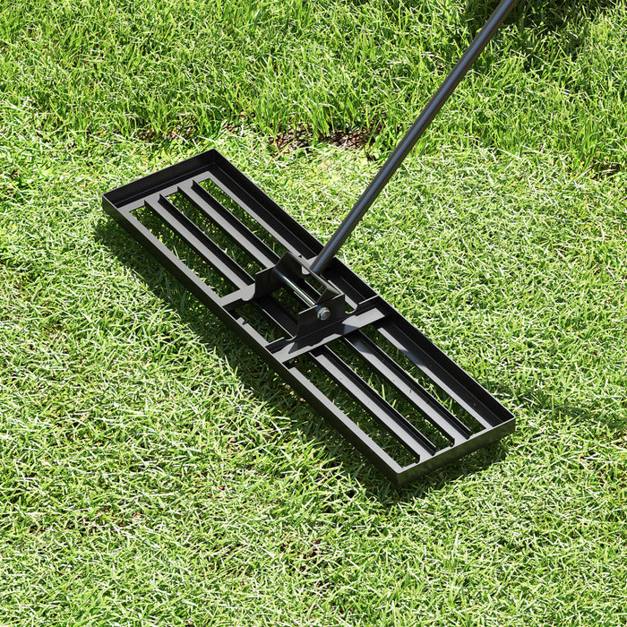 Costway Pelouse Nivellage Rake 36\" X 10\" Lourd Outil De Pelouse De Niveau Pour Jardin Arriere-cour/pelouse Noir