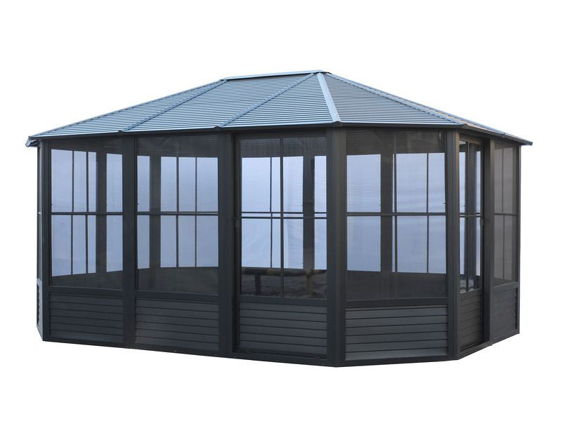 Florence Solarium 12 X 15 Toit Metal Noir