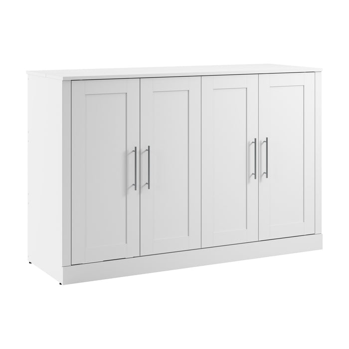 Armoire-grand lit Nebula de Bestar de 75 po (L) avec matelas - blanche