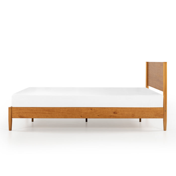 Allen lit plateforme en bambou avec tête de lit - Double