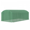 Outsunny Serre Tunnel 19,5' X 10' Avec 3 Portes Enroulables
