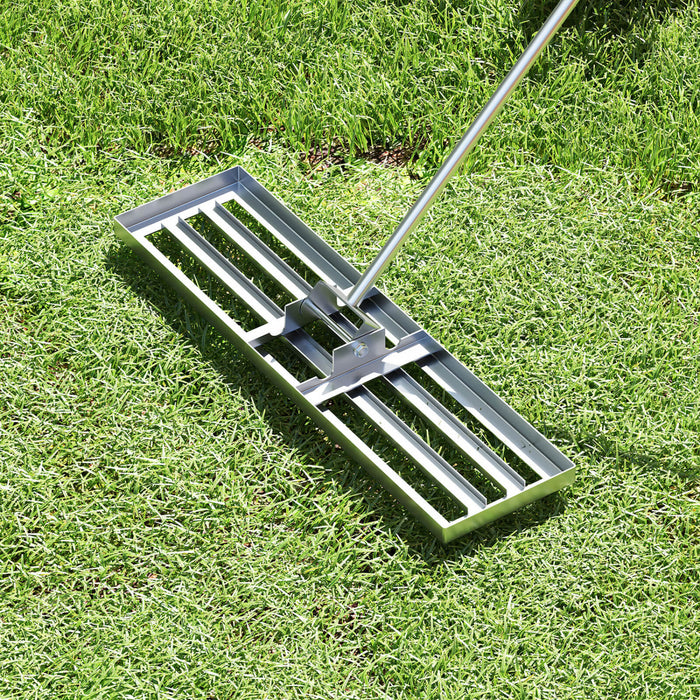 Costway Pelouse Nivelage Rake 36 \"x 10\" Outil De Pelouse De Niveau Pour Jardin Arriere-cour/pelouse Argent