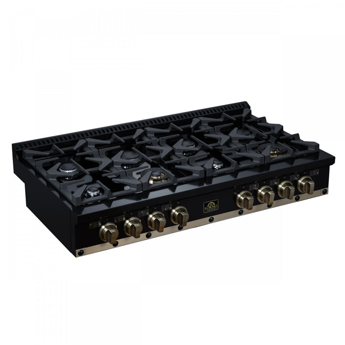 Table de cuisson au gaz Ambassador 48 po, noire, 8 bruleurs – FCTGS5799-48CPBLK