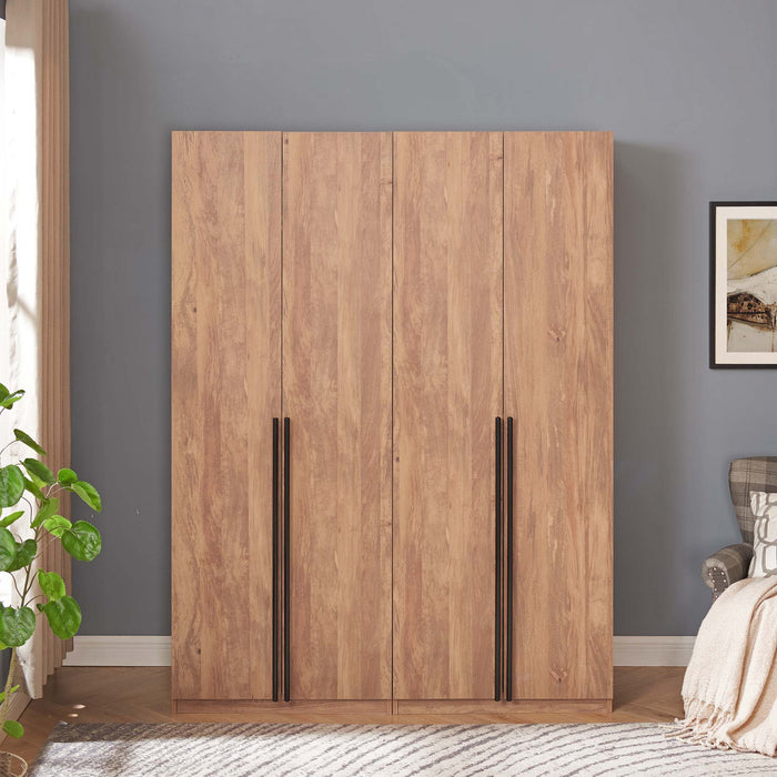 Armoire moderne Lee 32\" en brun dore - Lot de 2