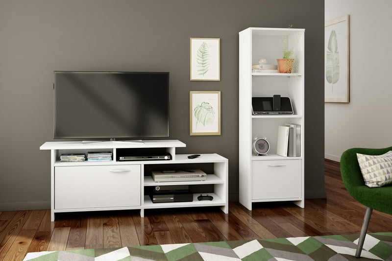 Step One 3-shelf Bookcase With Door Pure White - South Shore