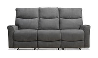 Sofa à inclinaison électrique Quest de 82,5 po en tissu de chenille - gris