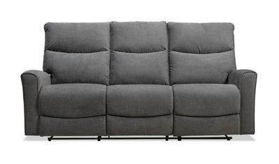 Quest 82.5" Chenille Fabric Power Reclining Sofa - Grey | Sofa à inclinaison électrique Quest de 82,5 po en tissu de chenille - gris