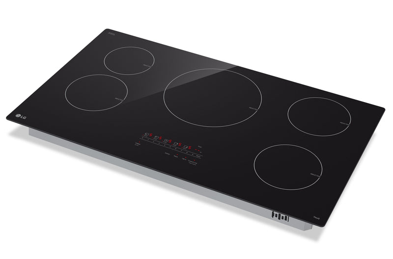 Surface de cuisson intelligente à induction LG de 36 po avec élément UltraHeatMC de 4,3 kW - noire - CBIH3613BE