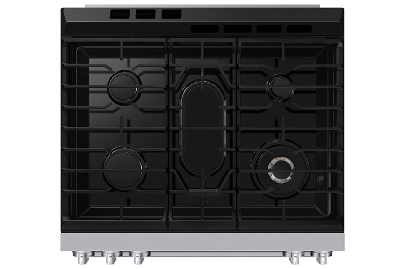 Cuisinière à gaz encastrée Flex DuoMC de Samsung de 6,0 pi3 avec friture à air Air Fry Max - argentée - NSG90H60DRAA