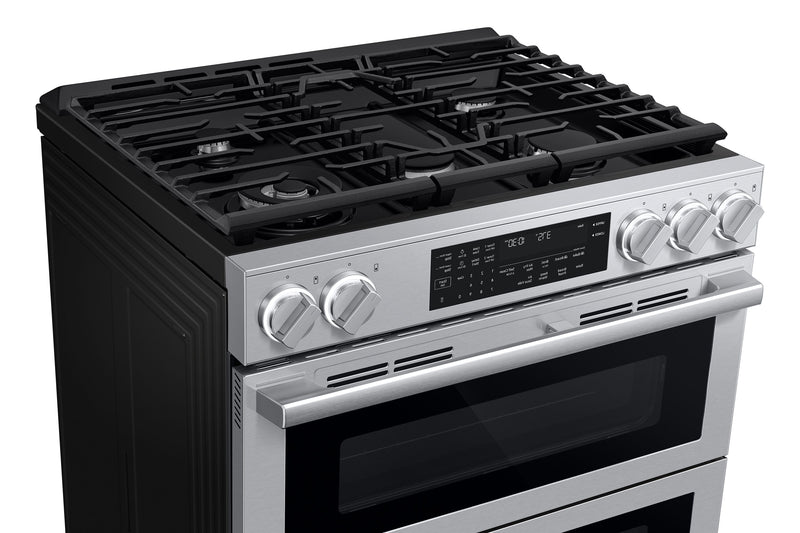 Cuisinière à gaz encastrée Flex DuoMC de Samsung de 6,0 pi3 avec friture à air Air Fry Max - argentée - NSG90H60DRAA
