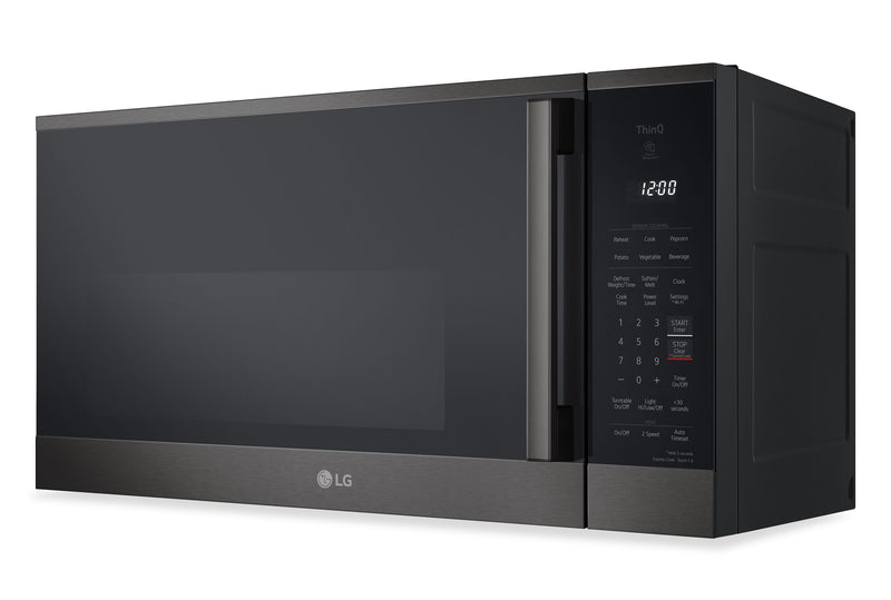 Four à micro-ondes à hotte intégrée intelligent LG de 1,8 pi3 avec EasyCleanMC - Acier inoxydable noir - MVEM1825Z