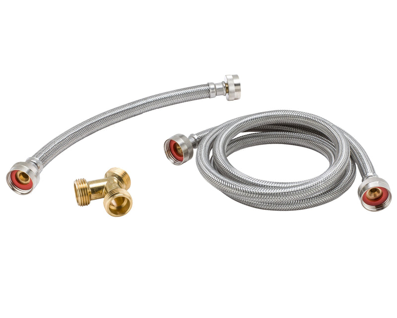 Trousse de tuyaux Frigidaire de 5 pi en acier inoxydable pour sécheuse à la vapeur - 5304507961