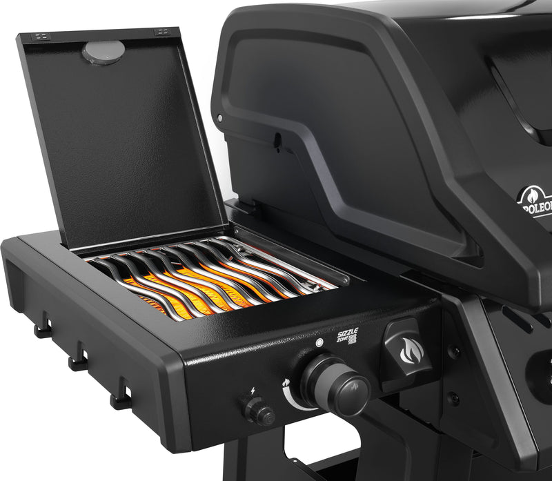 Barbecue à gaz FreestyleMC PRO 365 de Napoleon de 43 000 BTU avec brûleur latéral à infrarouge - noir mat - FP365DSIBNMK-1