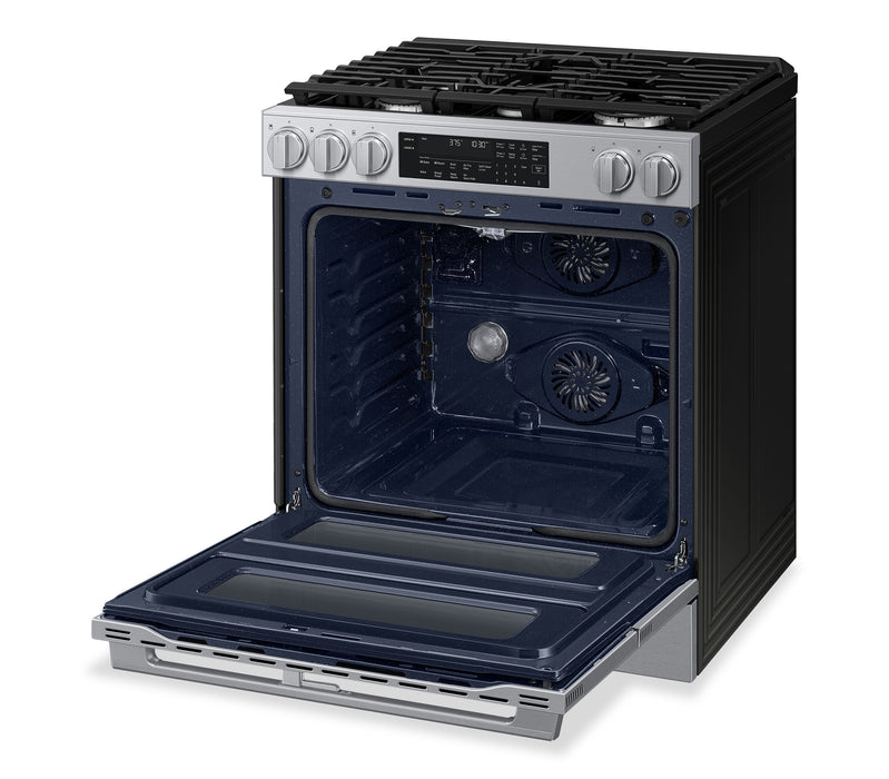 Cuisinière à gaz encastrée Flex DuoMC de Samsung de 6,0 pi3 avec friture à air Air Fry Max - argentée - NSG90H60DRAA