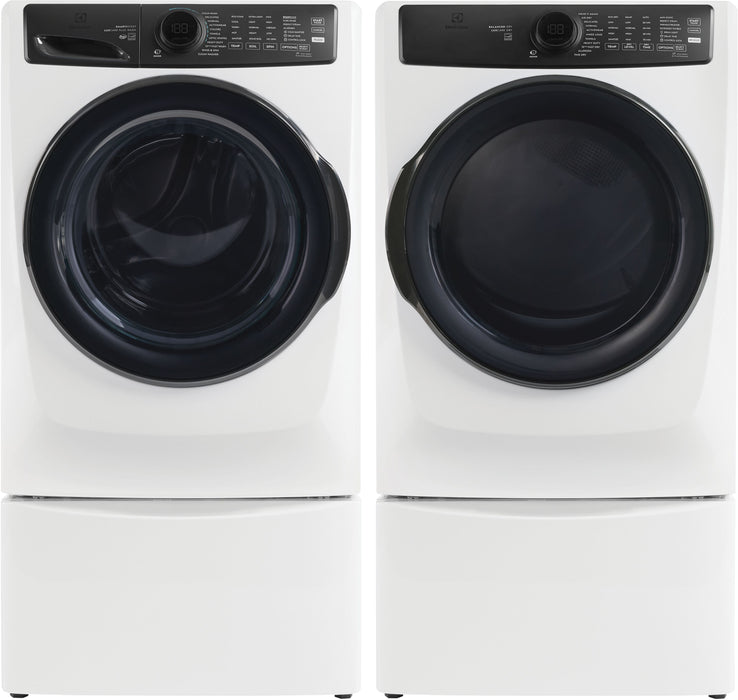 Laveuse à chargement frontal de 5,2 pi3 et sécheuse à gaz Perfect SteamMC de 8,0 pi3 d’Electrolux - blanc mat 