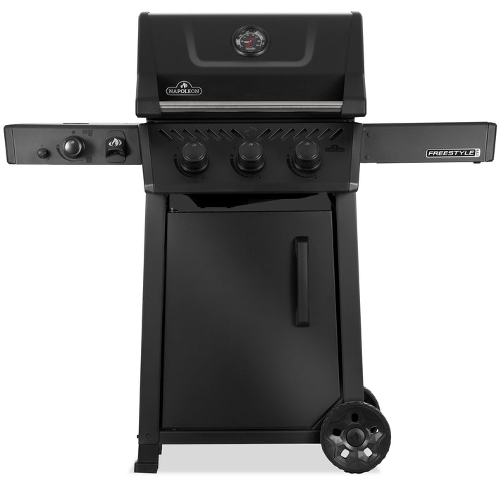 Barbecue à gaz FreestyleMC PRO 365 de Napoleon de 43 000 BTU avec brûleur latéral à infrarouge - noir mat - FP365DSIBNMK-1