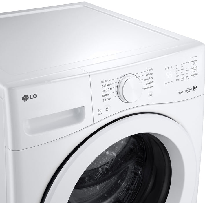 Laveuse LG à chargement frontal à très grande capacité de 4,5 pi3 avec lavage avec IA - blanche - WM3420CW