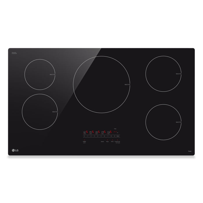 Surface de cuisson intelligente à induction LG de 36 po avec élément UltraHeatMC de 4,3 kW - noire - CBIH3613BE
