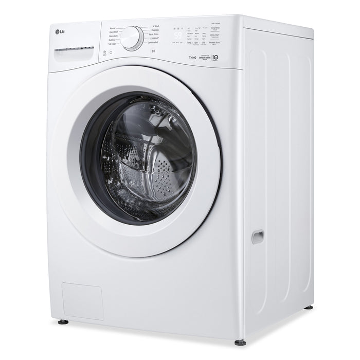 Laveuse LG à chargement frontal à très grande capacité de 4,5 pi3 avec lavage avec IA - blanche - WM3420CW