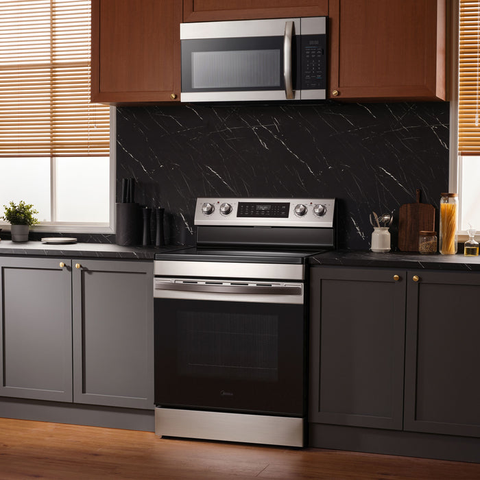 Cuisinière électrique amovible Midea de 6,3 pi3 avec friture à air - acier inoxydable - MER30A15ASTC
