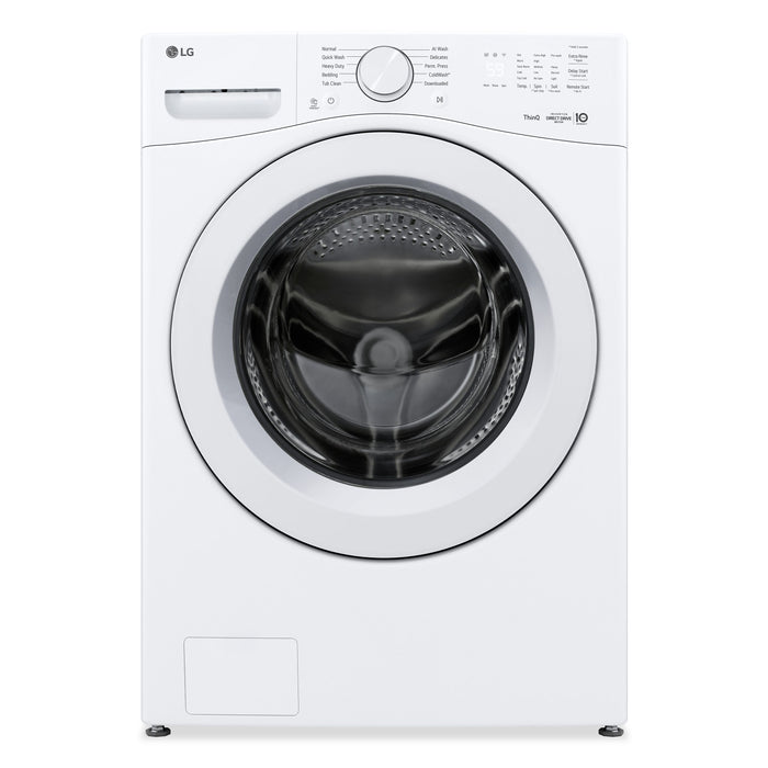 Laveuse LG à chargement frontal à très grande capacité de 4,5 pi3 avec lavage avec IA - blanche - WM3420CW