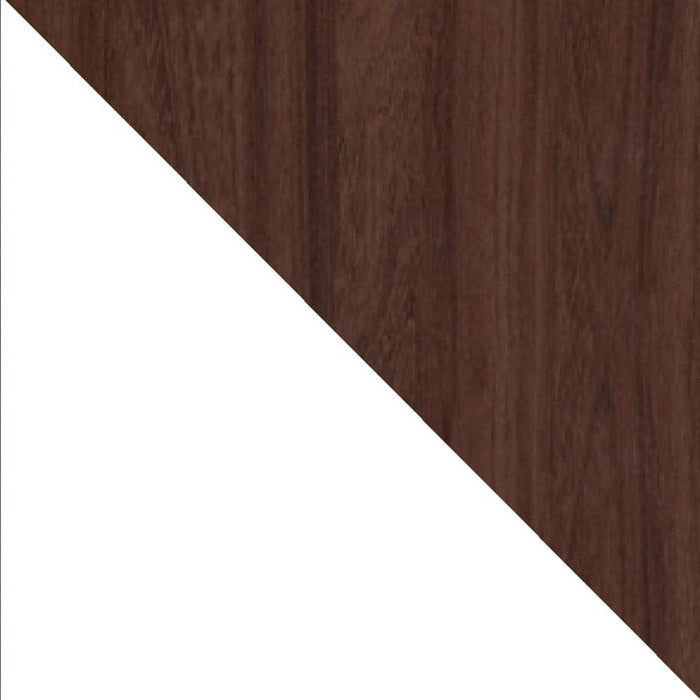 Armoire décorative Mosholu de Manhattan Comfort avec 3 tablettes - blanche et brun noix