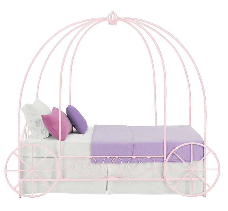 Lit simple Carriage de DHP en métal - rose