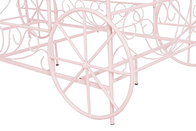 Lit simple Carriage de DHP en métal - rose