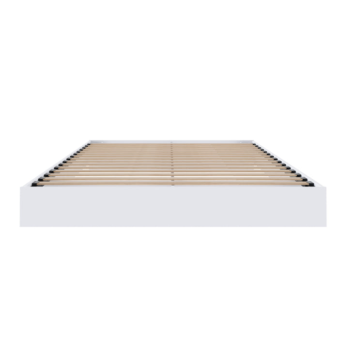 Lit plateforme double Nordika - blanc