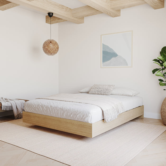 Grand lit plateforme Nordika - érable naturel