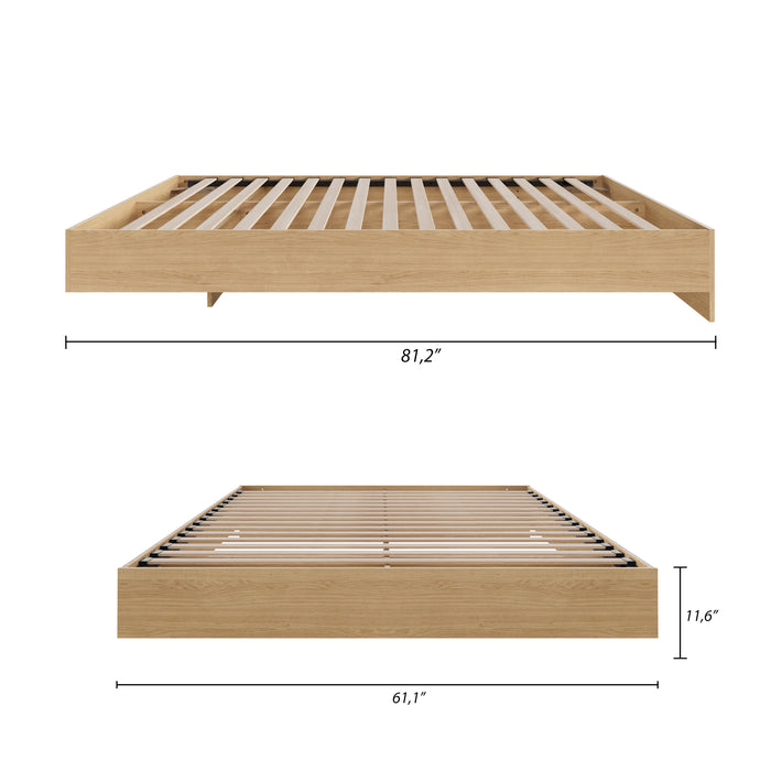 Grand lit plateforme Nordika - érable naturel