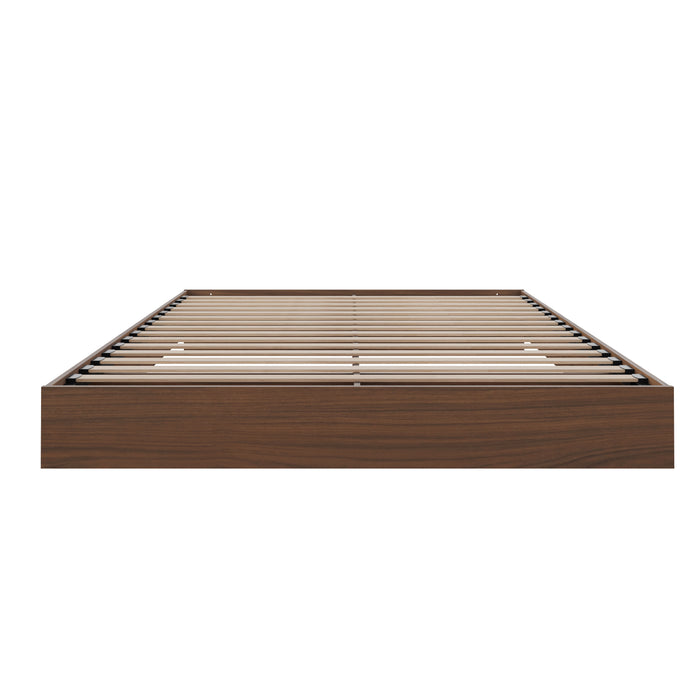 Grand lit plateforme Nordika - noyer