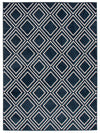 Carpette August bleu marine géodeblanc 5 pi 3 po x 7 pi 3 po