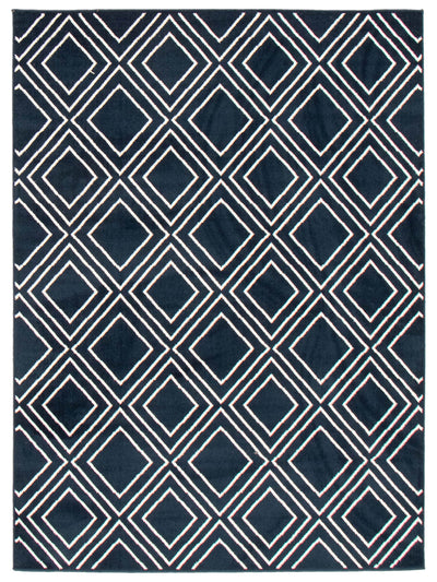 August Geod Navy-White 6'7" x 9'6" Area Rug