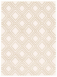 Carpette August blanc géodebrun clair 6 pi 7 po x 9 pi 6 po