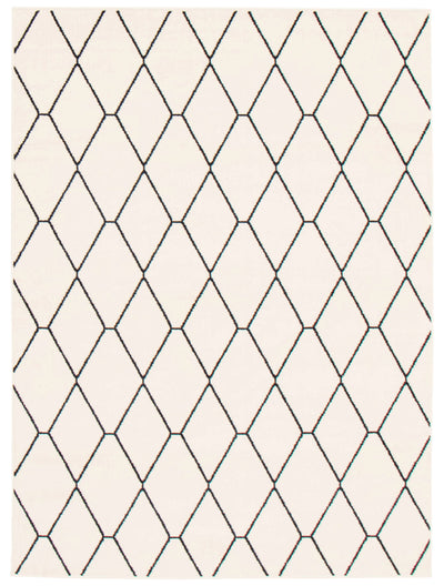 August White-Navy 7'10" x 10'2" Area Rug