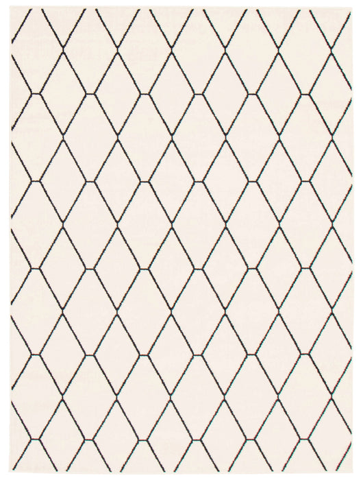 Carpette August blanchebleu marine 7 pi 10 po x 10 pi 2 po