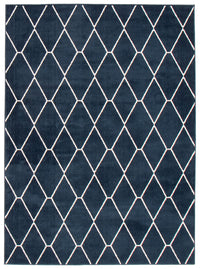 Carpette August bleu marineblanc 7 pi 10 po x 10 pi 2 po