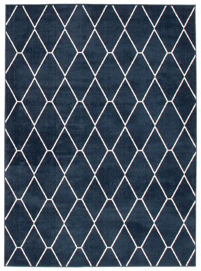 August Navy-White 7'10" x 10'2" Area Rug