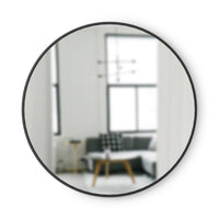 Miroir mural rond décoratif Hub de Umbra de 37 po x 37 po - noir