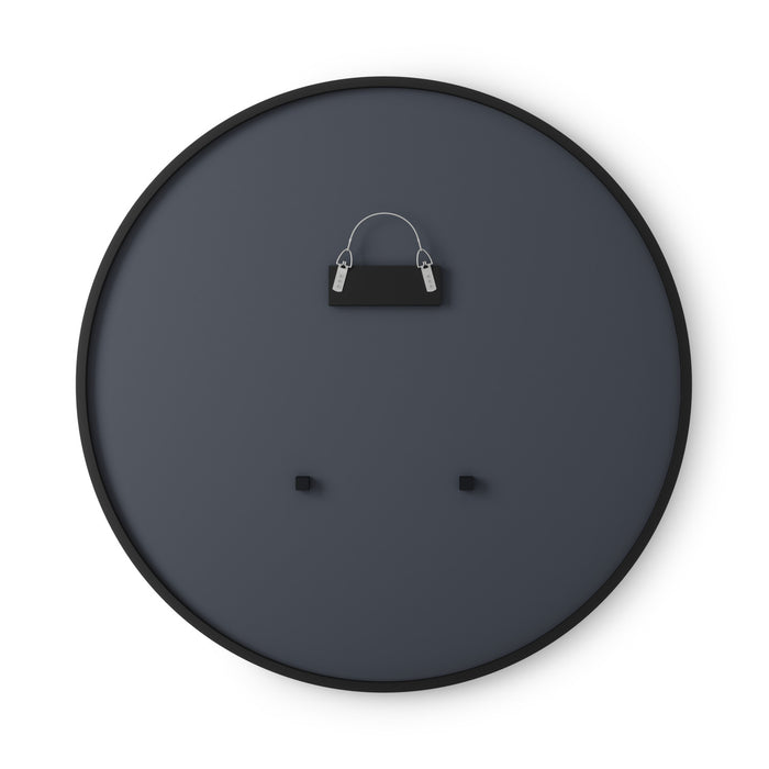 Miroir mural rond décoratif Hub de Umbra de 37 po x 37 po - noir