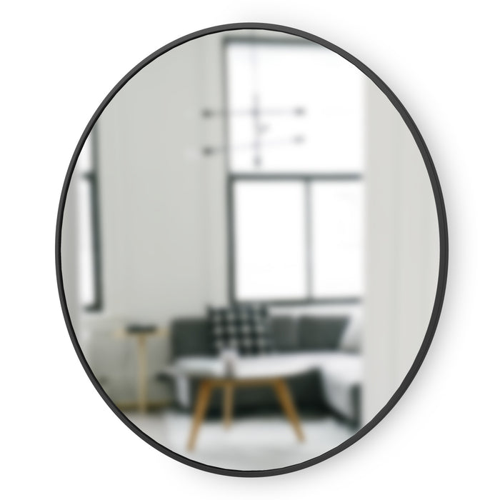 Miroir mural rond décoratif Hub de Umbra de 37 po x 37 po - noir