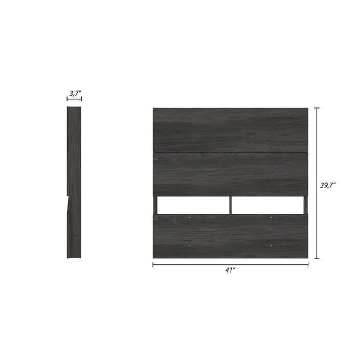 Tête de lit à panneaux Nordika pour lit simple - grise